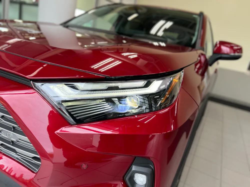 2023 toyota rav4 hybrid limited red with black interior 4